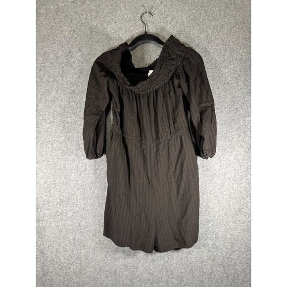 Anthropologie Amadi Romper Women Medium Black Velacruz Off-The-Shoulder Vacation - Picture 2 of 9